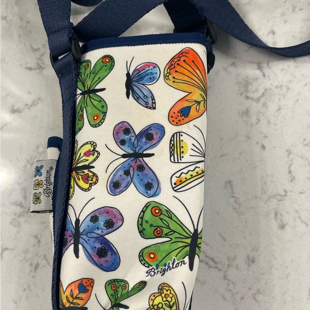 Brighton Garden Wings Water Bottle Holder & Cell Phone Pouch- butterflies - Picture 3 of 5